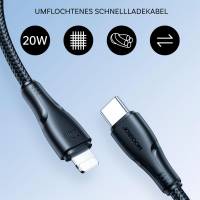 Joyroom Ladekabel – USB C auf Lightning für iPhone und iPad, Schnellladekabel Surpass Serie, Nylon, Länge 1,2 m