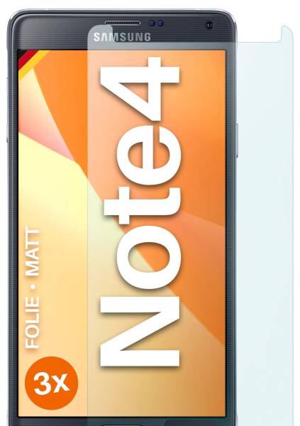 moex FlexProtect Matt für Samsung Galaxy Note 4 – Anti Reflex Schutzfolie für besten Displayschutz, Matt