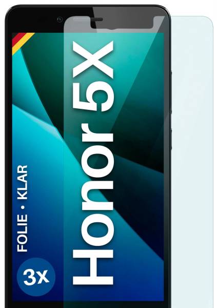 moex FlexProtect Klar für Huawei Honor 5X – Schutzfolie für unsichtbaren Displayschutz, Ultra klar