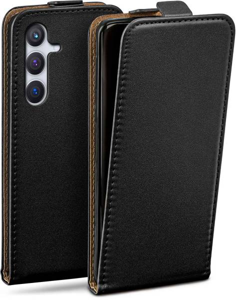 moex Flip Case für Samsung Galaxy S24 Plus – PU Lederhülle mit 360 Grad Schutz, klappbar