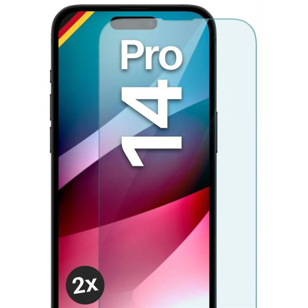 moex ShockProtect Klar für Apple iPhone 14 Pro – Panzerglas für kratzfesten Displayschutz, Ultra klar