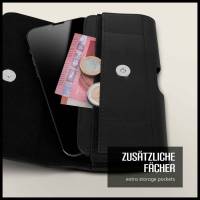moex Snap Bag für Xiaomi Redmi Note 9 – Handy Gürteltasche aus PU Leder, Quertasche mit Gürtel Clip