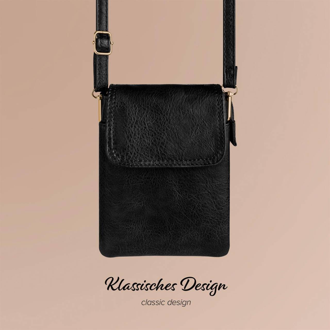 moex Handytasche zum Umhängen für Damen aus Leder – Classic Sling