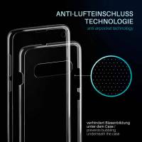moex Double Case für Samsung Galaxy S10 – 360 Grad Hülle aus Silikon, Rundumschutz beidseitig