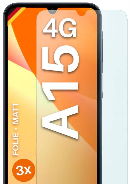 moex FlexProtect Matt für Samsung Galaxy A15 (4G) – Anti Reflex Schutzfolie für besten Displayschutz, Matt