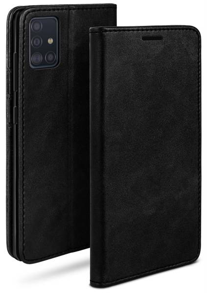 moex Casual Case für Samsung Galaxy A51 – 360 Grad Schutz Booklet, PU Lederhülle mit Kartenfach