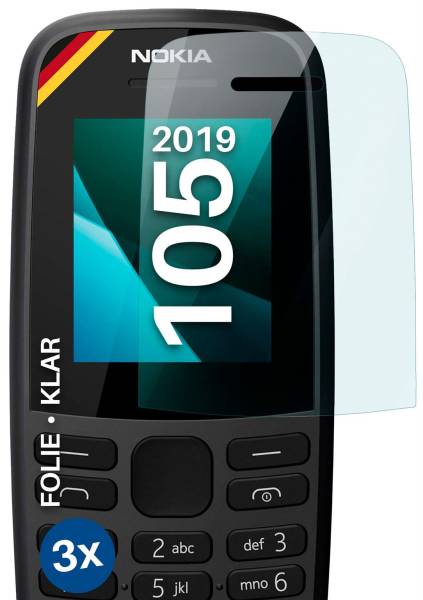 moex FlexProtect Klar für Nokia 105 (2019) – Schutzfolie für unsichtbaren Displayschutz, Ultra klar