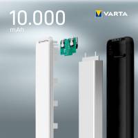 VARTA Powerbank – 2x USB-A + 1x USB-C bidirektional für Smartphones und andere Geräte – Energy Serie, 10000 mAh