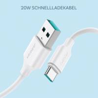 Joyroom Lade- und Datenkabel – 1 Meter USB-C Kabel, USB Type-C Kabel 1 Meter für Schnellladung, 480mBit/s