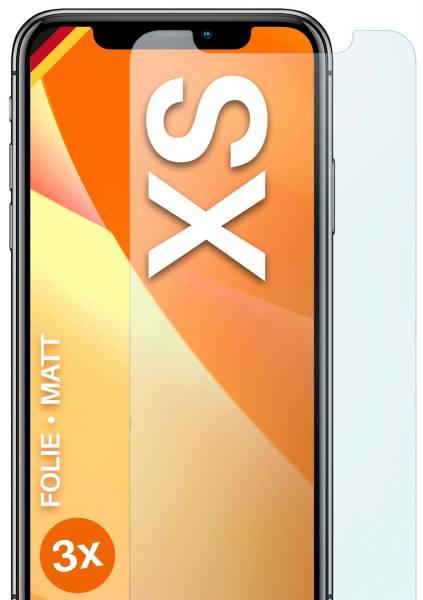 moex FlexProtect Matt für Apple iPhone XS – Anti Reflex Schutzfolie für besten Displayschutz, Matt