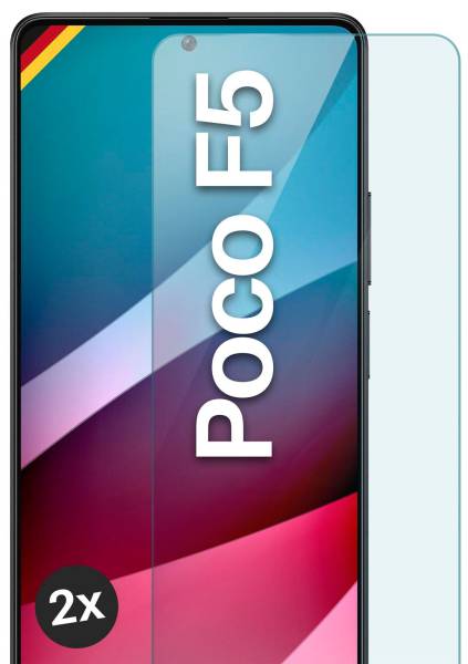 moex ShockProtect Klar für Xiaomi Poco F5 – Panzerglas für kratzfesten Displayschutz, Ultra klar