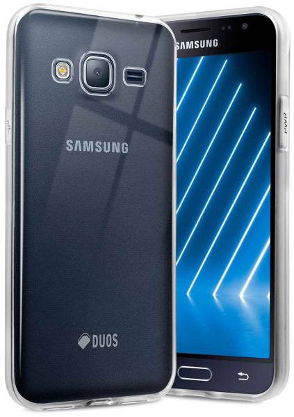 ONEFLOW Clear Case für Samsung Galaxy J3 (2016) – Transparente Hülle aus Soft Silikon, Extrem schlank