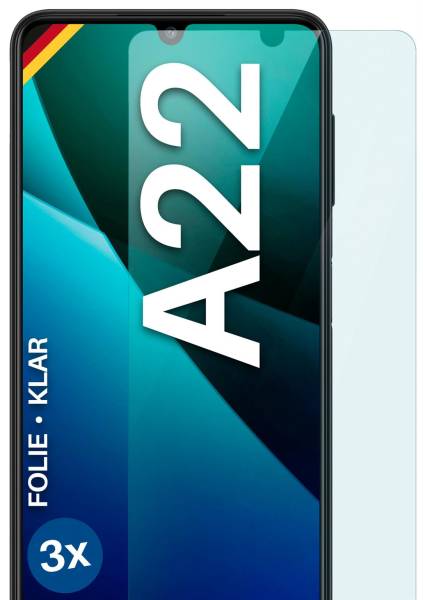 moex FlexProtect Klar für Samsung Galaxy A22 (4G) – Schutzfolie für unsichtbaren Displayschutz, Ultra klar