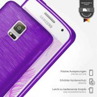 moex Brushed Case für Samsung Galaxy Note 4 – Silikon Handyhülle, Backcover in Aluminium Optik