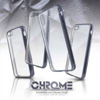 moex Chrome Case für Apple iPhone 6s Plus – Handy Bumper mit Chrom Rand – Transparente Hülle