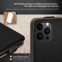 moex Flip Case für Apple iPhone 15 Pro Max – PU Lederhülle mit 360 Grad Schutz, klappbar