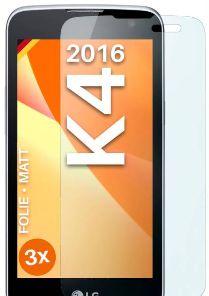 moex FlexProtect Matt für LG K4 (2016) – Anti Reflex Schutzfolie für besten Displayschutz, Matt