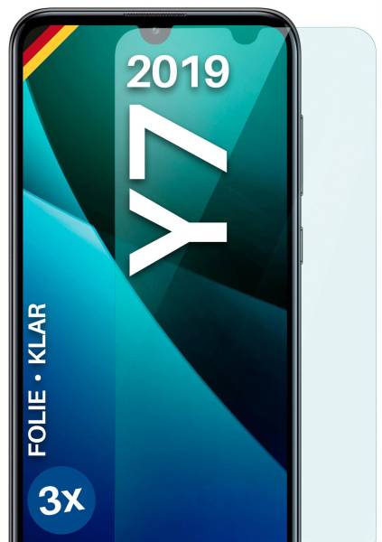 moex FlexProtect Klar für Huawei Y7 (2019) – Schutzfolie für unsichtbaren Displayschutz, Ultra klar