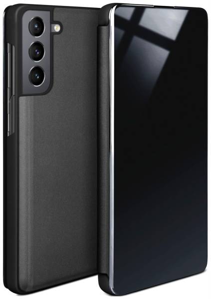 moex Void Case für Samsung Galaxy S21 – Klappbare 360 Grad Schutzhülle, Hochglanz Klavierlack Optik