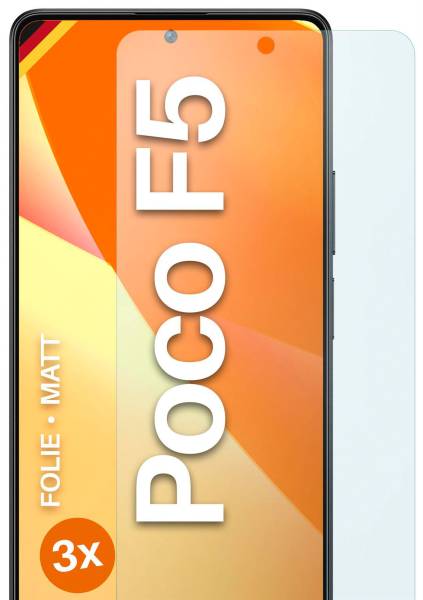 moex FlexProtect Matt für Xiaomi Poco F5 – Anti Reflex Schutzfolie für besten Displayschutz, Matt