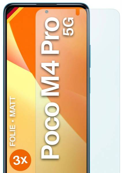 moex FlexProtect Matt für Xiaomi Poco M4 Pro 5G – Anti Reflex Schutzfolie für besten Displayschutz, Matt