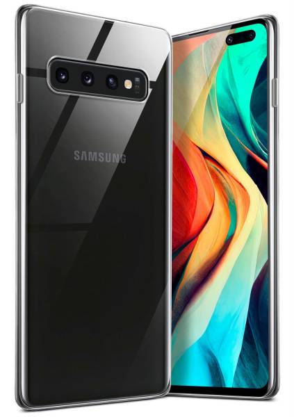 moex Aero Case für Samsung Galaxy S10 5G – Durchsichtige Hülle aus Silikon, Ultra Slim Handyhülle