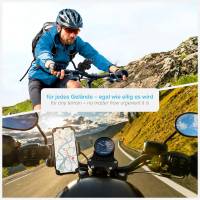 moex TravelLite – Handy Fahrradhalter für den Lenker oder Vorbau – Mit Gummieinfassung und Klemmvorrichtung