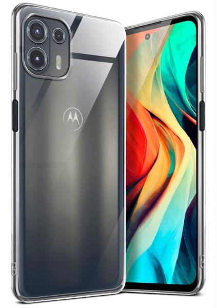 moex Aero Case für Motorola Edge 20 Lite – Durchsichtige Hülle aus Silikon, Ultra Slim Handyhülle