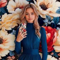 ONEFLOW Flower Cover iPhone 12 Blumen Muster – weiteres Produktbild 2
