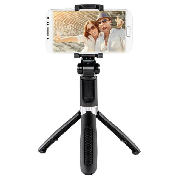 Hama Funstand 57 – Selfie-Stick mit Bluetooth Auslöser und erweiterbarer Teleskopstange bis 57 cm