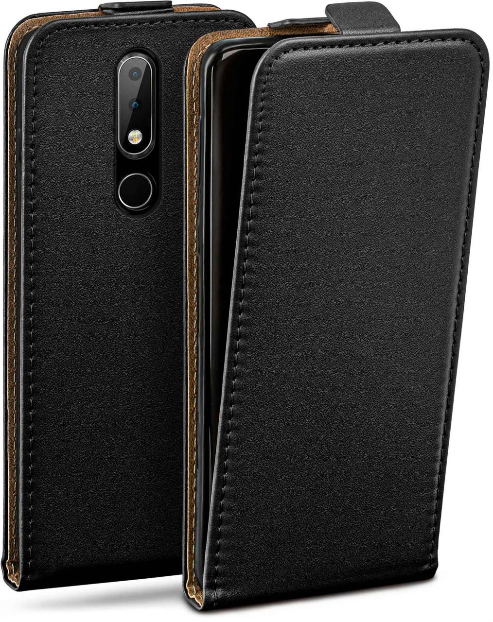 moex Flip Case für Nokia 6.1 Plus – PU Lederhülle mit 360 Grad Schutz, klappbar