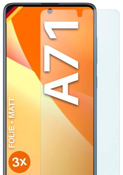 moex FlexProtect Matt für Samsung Galaxy A71 – Anti Reflex Schutzfolie für besten Displayschutz, Matt