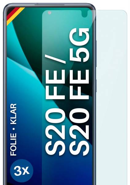 moex FlexProtect Klar für Samsung Galaxy S20 FE 5G – Schutzfolie für unsichtbaren Displayschutz, Ultra klar