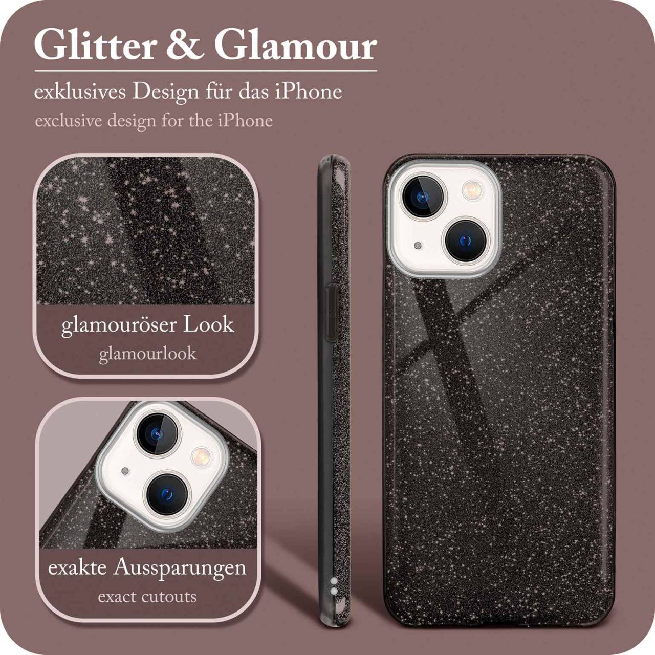 ONEFLOW Glitter Case für Apple iPhone 13 – Glitzer Hülle aus TPU, designer Handyhülle