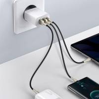 Baseus Netzteil – 2x USB-A + 1x USB-C Ladegerät für Smartphones und andere Geräte, Compact Serie, 30W