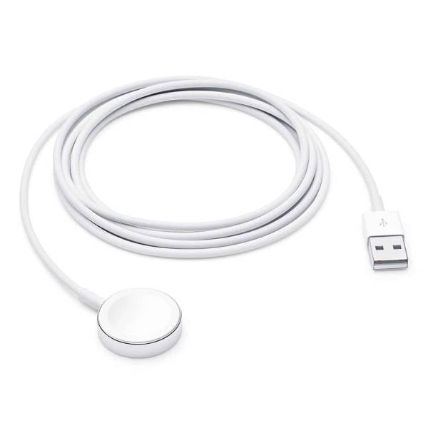 Apple magnetisches Ladekabel – kompatibel mit allen Apple Watch Serien, zum Anschluss an USB-A Ladegeräte, 2,0 m