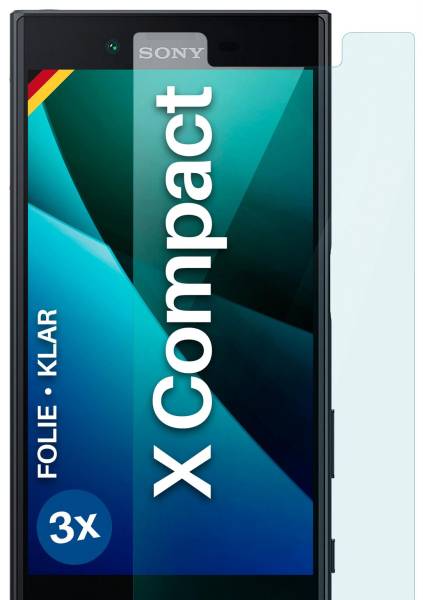 moex FlexProtect Klar für Sony Xperia X Compact – Schutzfolie für unsichtbaren Displayschutz, Ultra klar