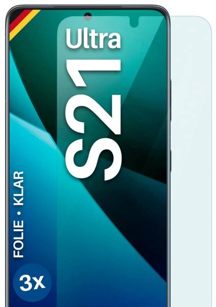 moex FlexProtect Klar für Samsung Galaxy S21 Ultra – Schutzfolie für unsichtbaren Displayschutz, Ultra klar