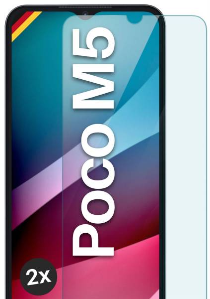 moex ShockProtect Klar für Xiaomi Poco M5 – Panzerglas für kratzfesten Displayschutz, Ultra klar