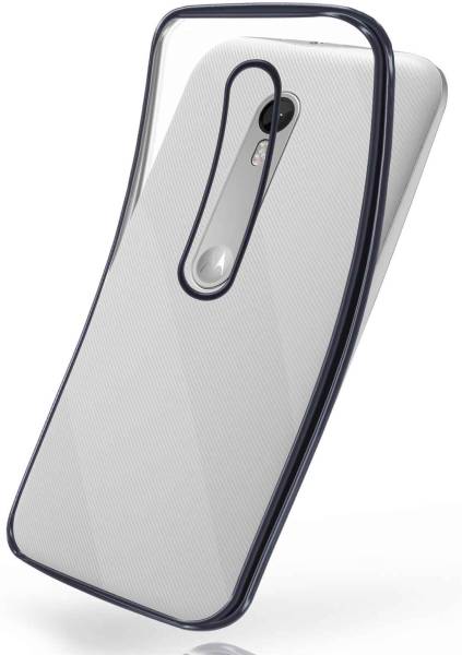 moex Chrome Case für Motorola Moto G3 – Handy Bumper mit Chrom Rand – Transparente Hülle