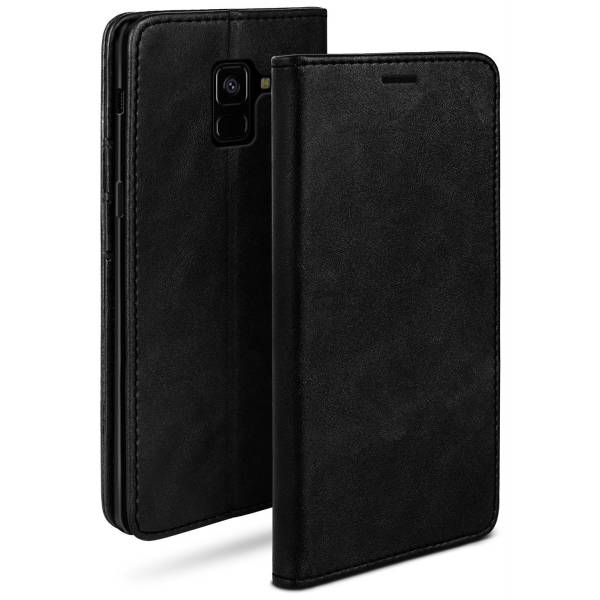 moex Casual Case für Samsung Galaxy A8 (2018) – 360 Grad Schutz Booklet, PU Lederhülle mit Kartenfach