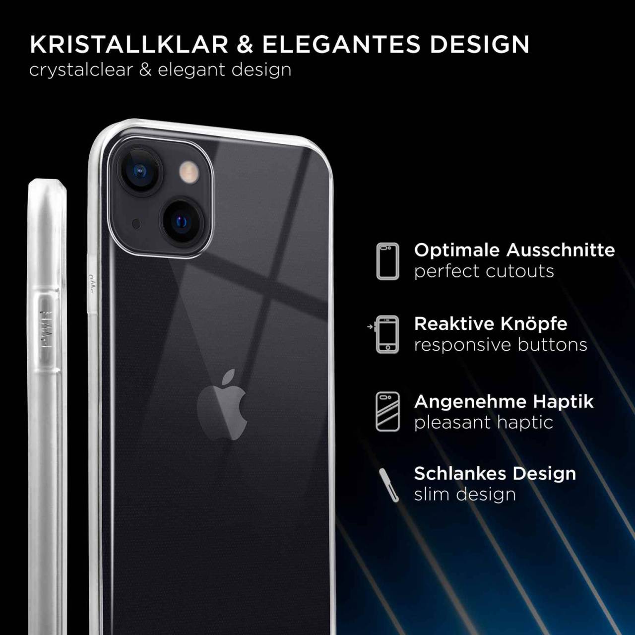ONEFLOW Clear Case iPhone 13 mini Silikonhülle transparent