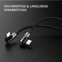 Ugreen Ladekabel – USB-C auf USB-C für Smartphones und anderes, 90 Grad Winkel beidseitig, 60W, 2 m – weiteres Produktbild 2