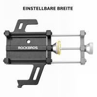Rockbros Handyhalterung Fahrrad 699-BK – Fahrrad Smartphone Halterung, verstellbare Armspannweite, Aluminium – weiteres Produktbild 3