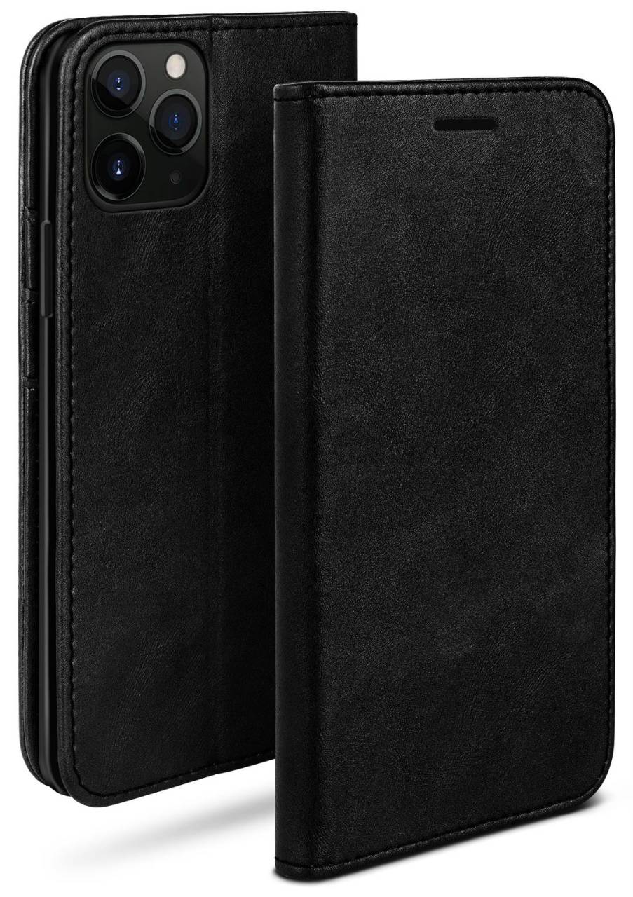 moex Casual Case für Apple iPhone 11 Pro – 360 Grad Schutz Booklet, PU Lederhülle mit Kartenfach