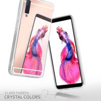 moex Mirror Case für Samsung Galaxy A7 (2018) – Handyhülle aus Silikon mit Spiegel auf der Rückseite
