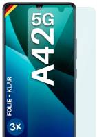 moex FlexProtect Klar für Samsung Galaxy A42 5G – Schutzfolie für unsichtbaren Displayschutz, Ultra klar