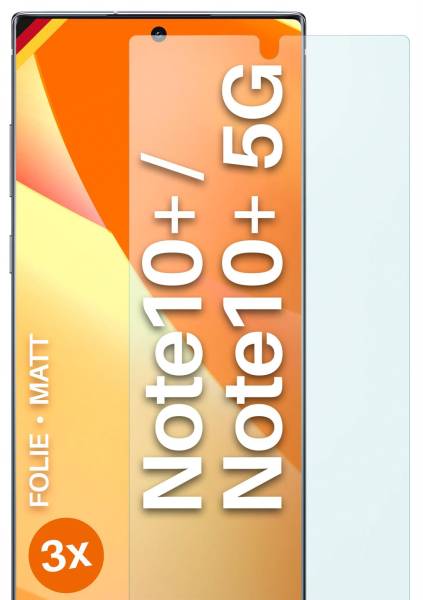moex FlexProtect Matt für Samsung Galaxy Note 10 Plus 5G – Anti Reflex Schutzfolie für besten Displayschutz, Matt