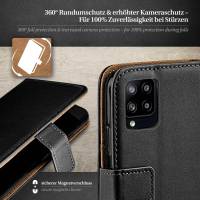 moex Book Case für Samsung Galaxy A42 5G – Klapphülle aus PU Leder mit Kartenfach, Komplett Schutz