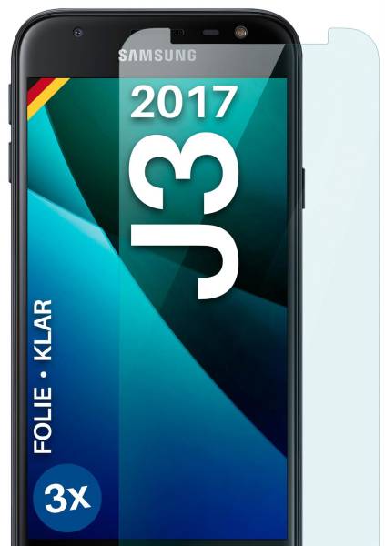 moex FlexProtect Klar für Samsung Galaxy J3 (2017) – Schutzfolie für unsichtbaren Displayschutz, Ultra klar